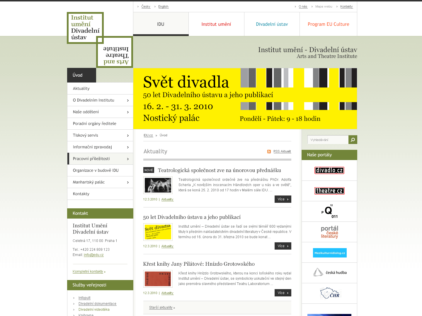 Divadelní Ústav - Web Design