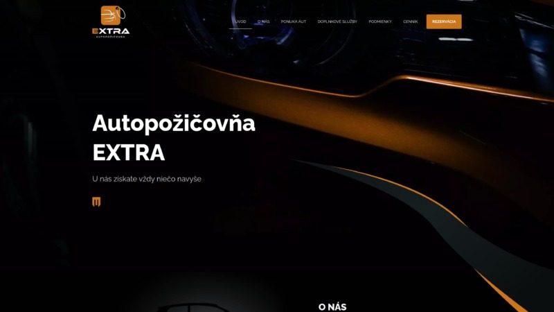 Autopožičovňa Extra - Web Development